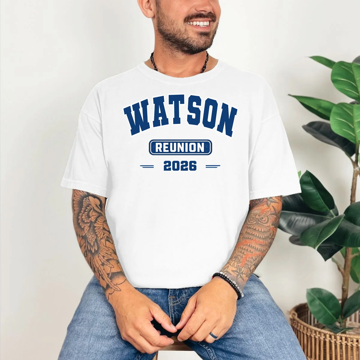 Personalized Family Reunion Last Name and Year T-Shirt - Front 2