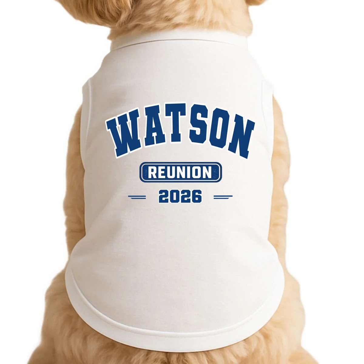 Personalized Family Reunion Last Name and Year Doggie Tank - Front