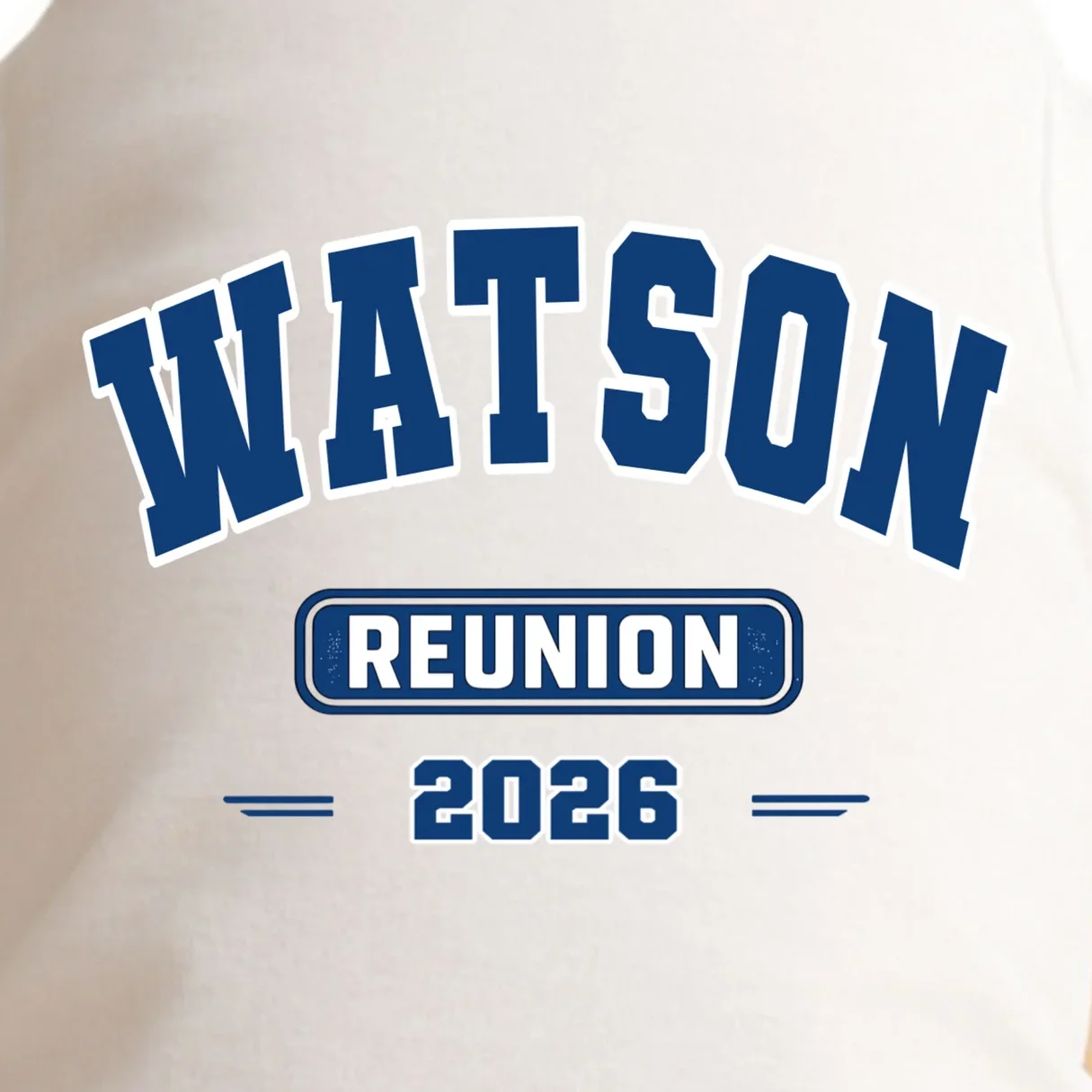 Personalized Family Reunion Last Name and Year Doggie Tank - Front - Close-up