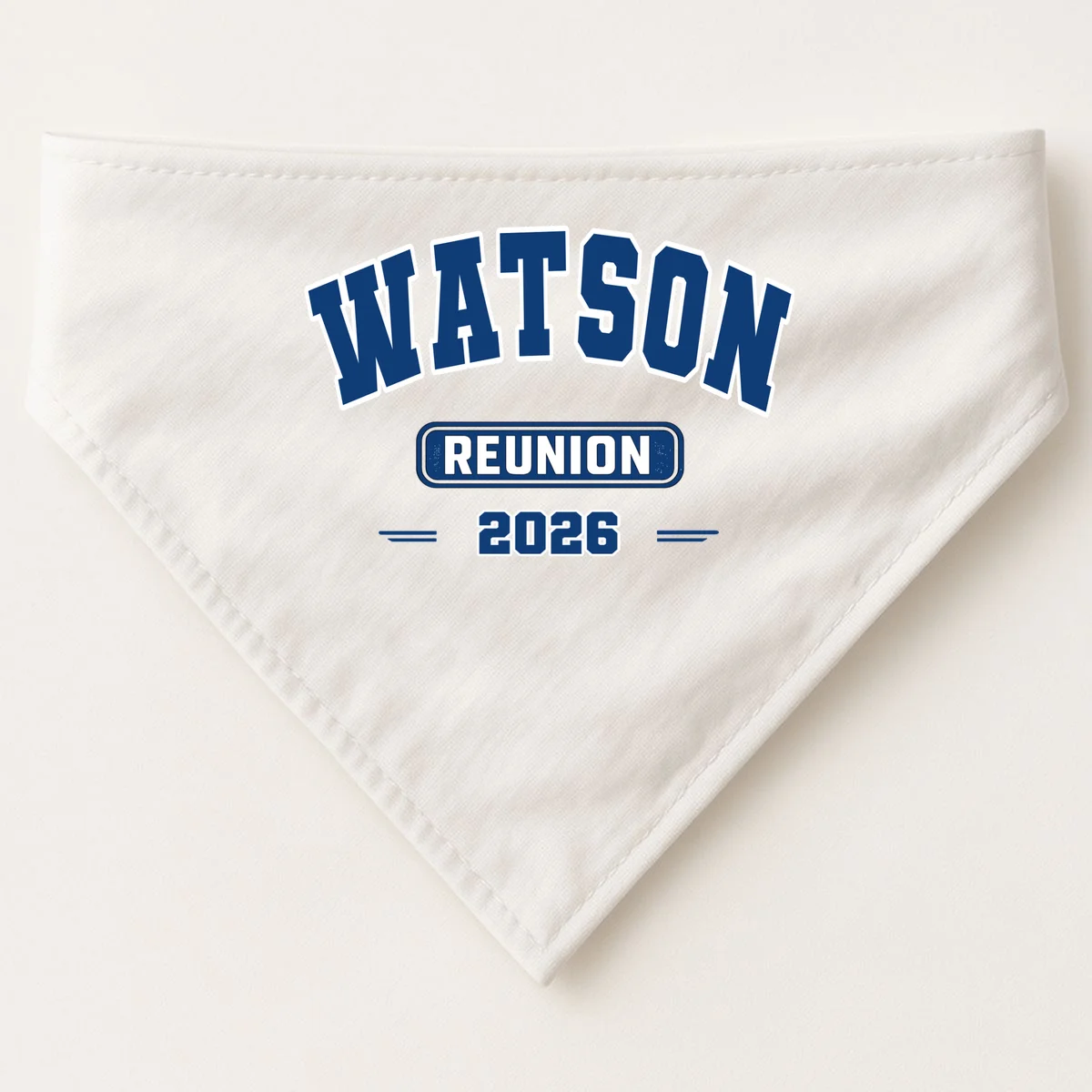 Personalized Family Reunion Last Name and Year Dog Bandana - Front