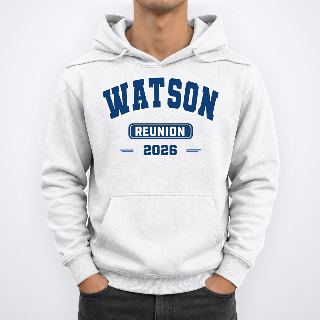 Personalized Family Reunion Last Name and Year Hoodie - Front 1