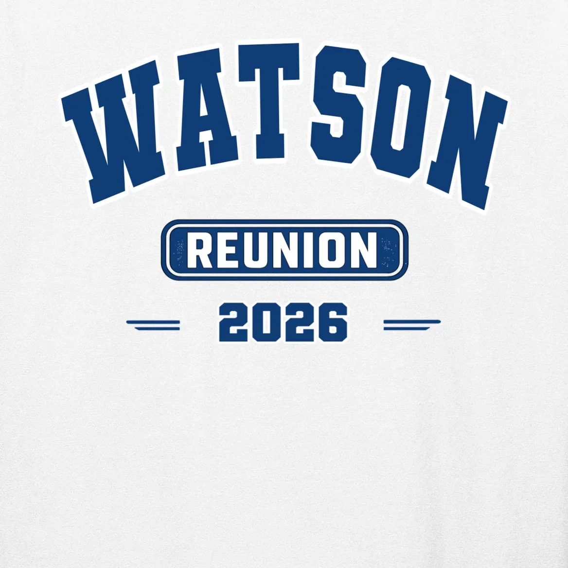 Personalized Family Reunion Last Name and Year Men's Long Sleeve Shirt - Front - Close-up