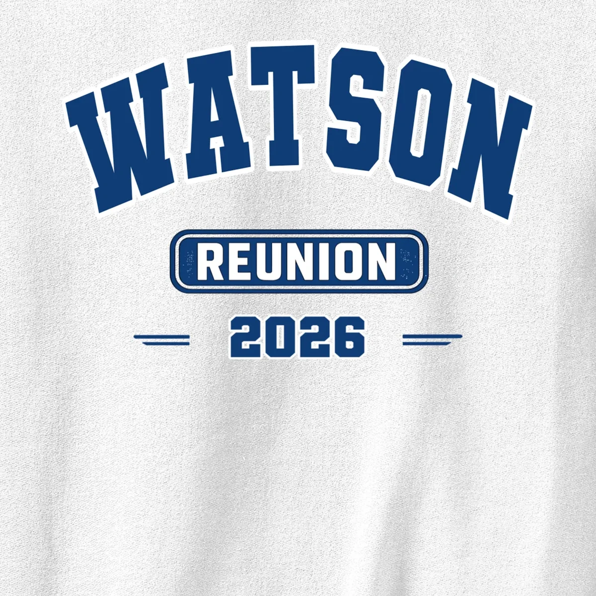Personalized Family Reunion Last Name and Year Men's Sweatshirt - Front - Close-up