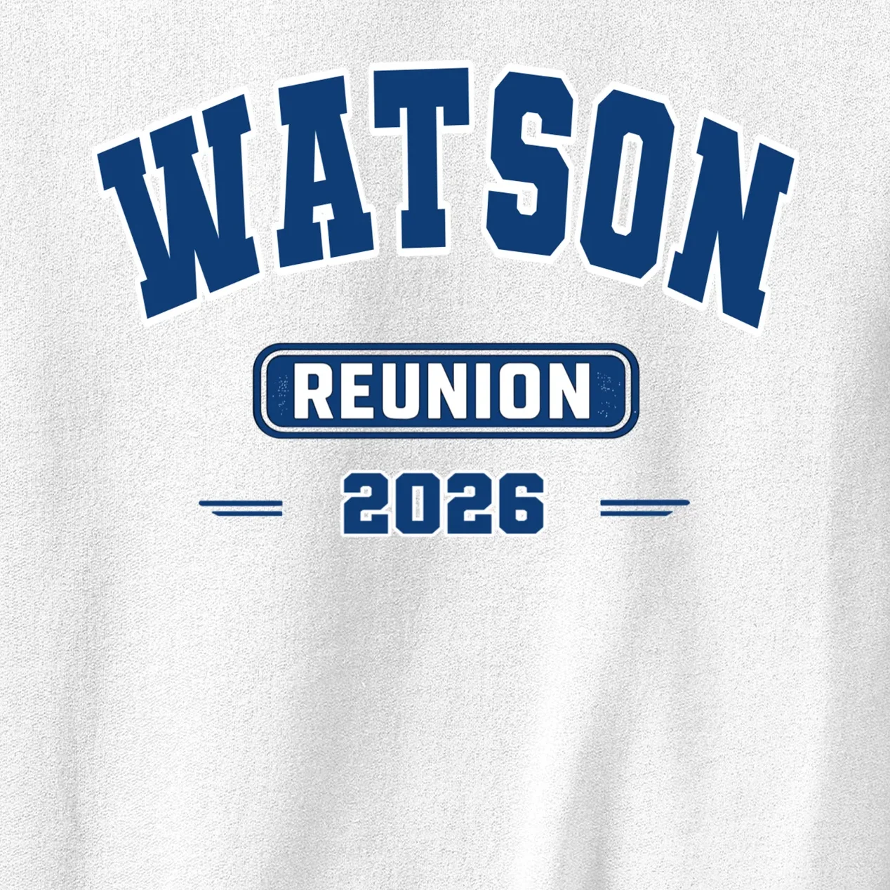Personalized Family Reunion Last Name and Year Men's Sweatshirt - Front - Close-up