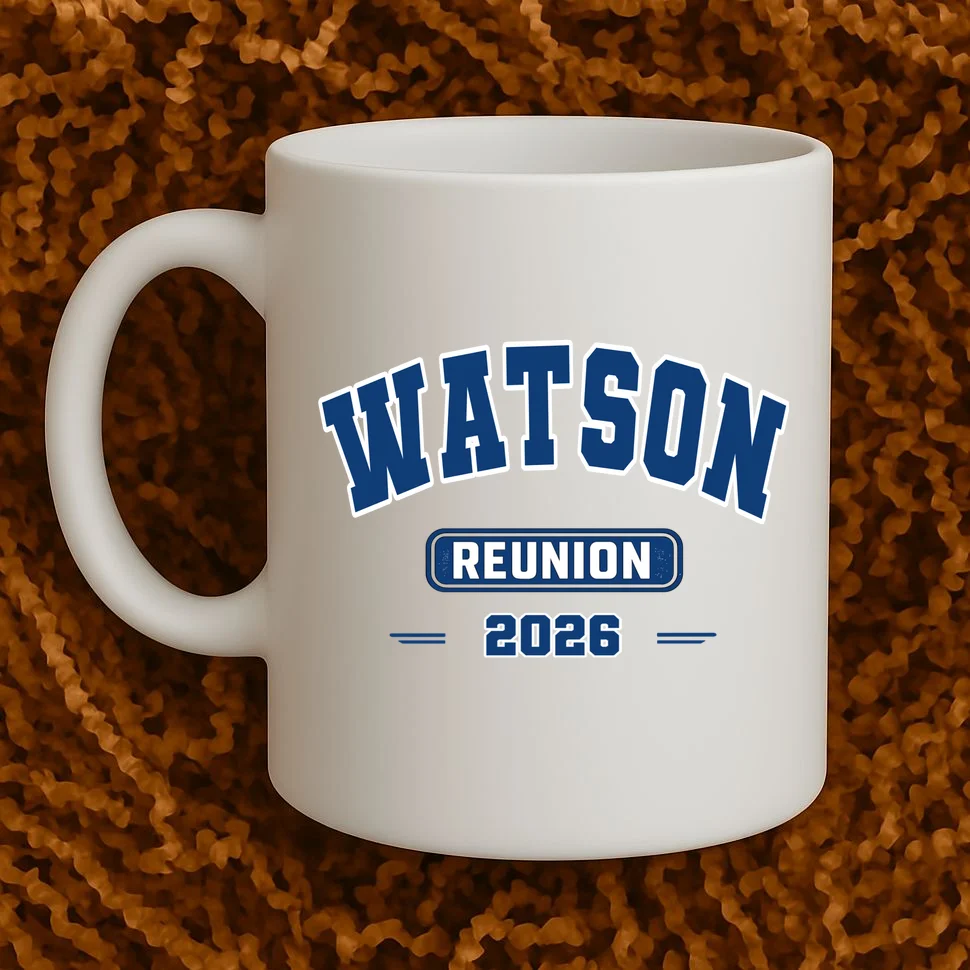 Personalized Family Reunion Last Name and Year Coffee Mug - Front 1