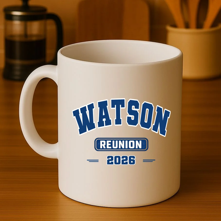 Personalized Family Reunion Last Name and Year Coffee Mug - Front 3
