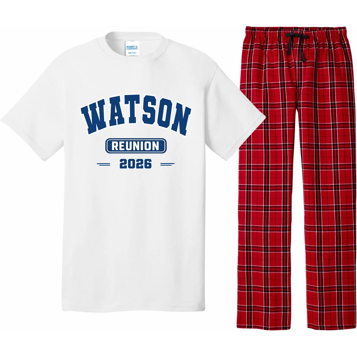 Personalized Family Reunion Last Name and Year Pajama Set - Front