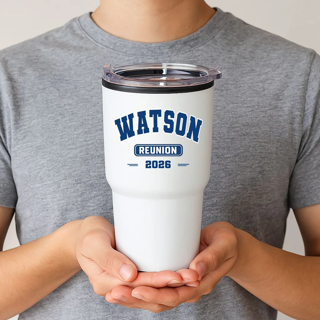 Personalized Family Reunion Last Name and Year 20oz Tumbler - Front 1