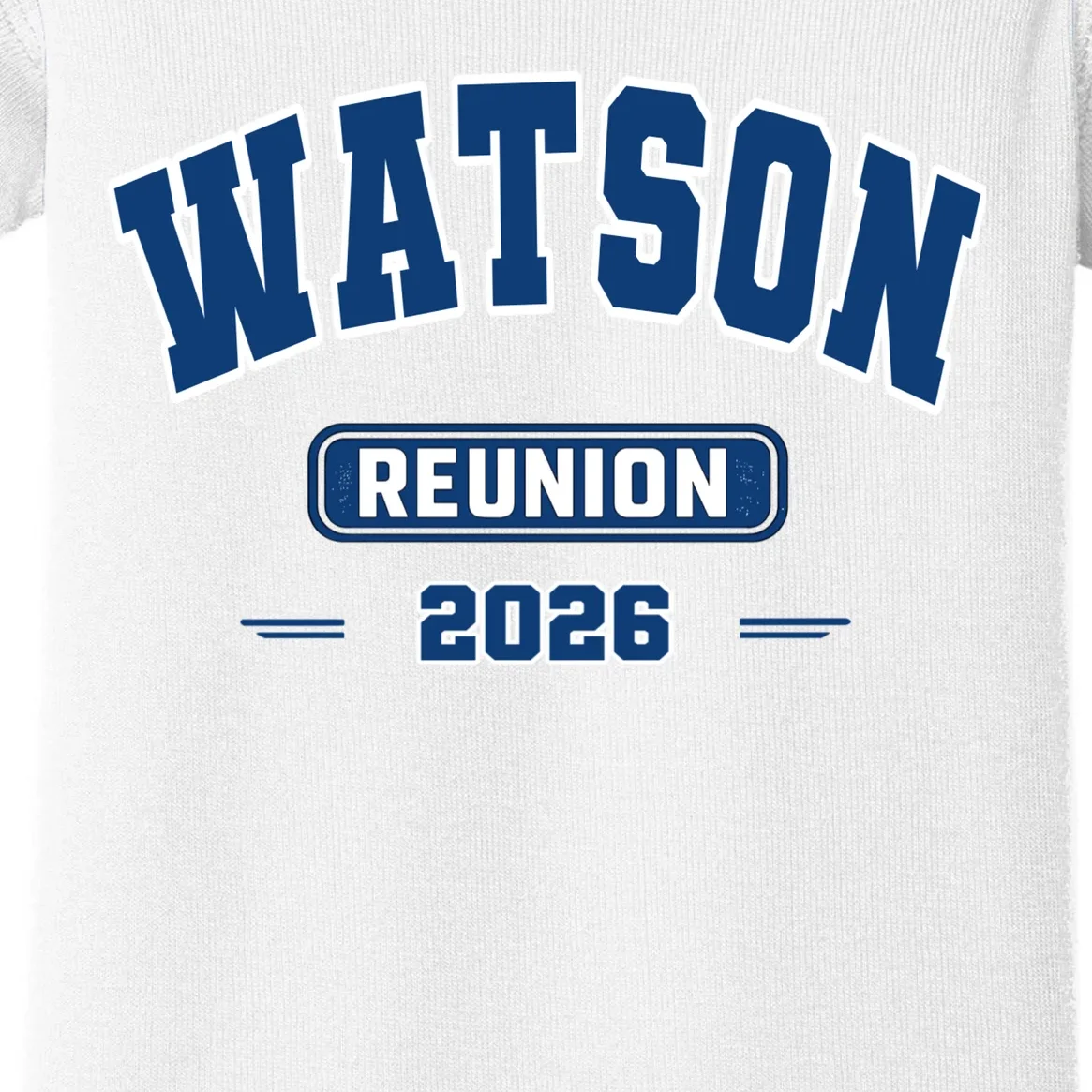 Personalized Family Reunion Last Name and Year Baby Bodysuit - Front - Close-up