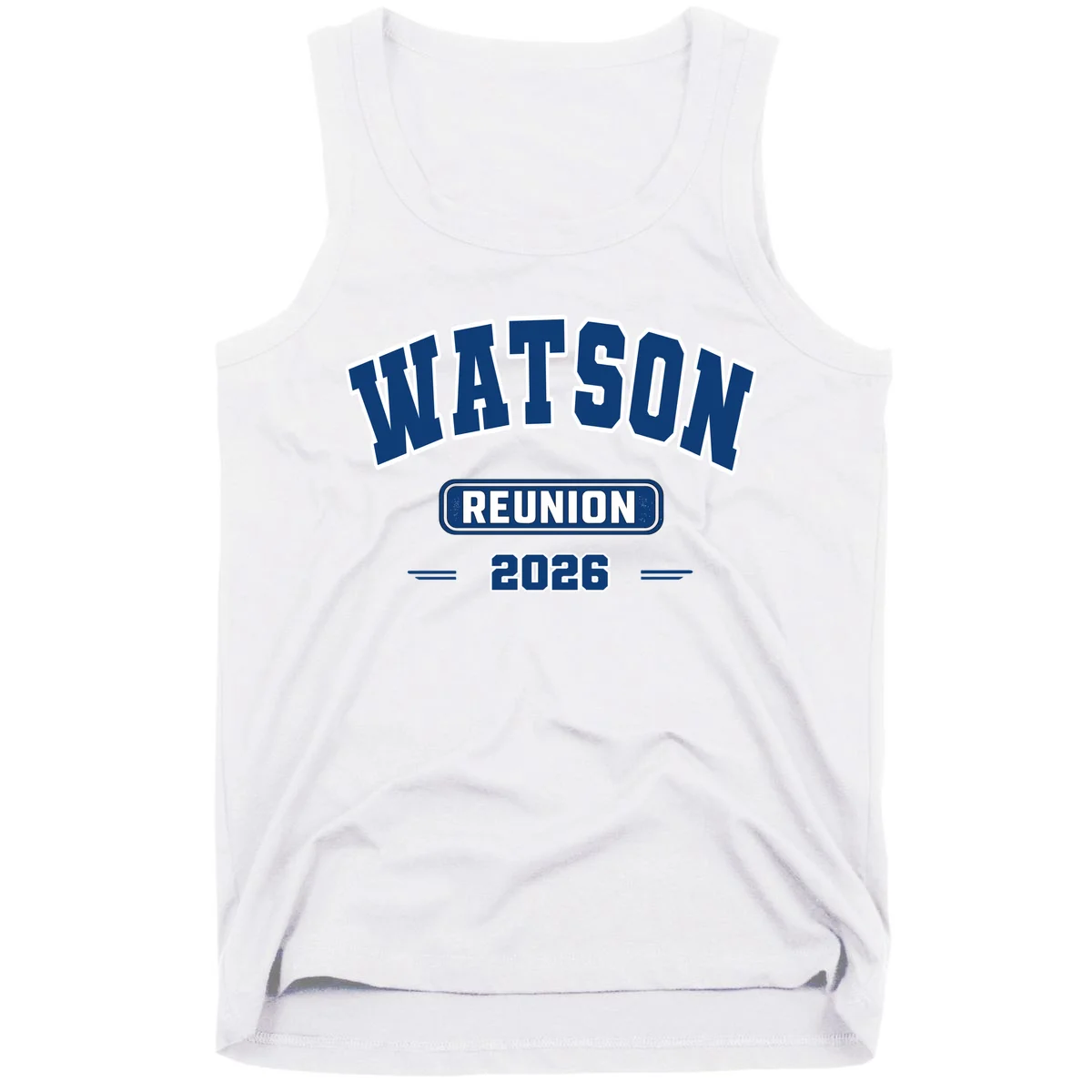 Personalized Family Reunion Last Name and Year Tank Top - Front