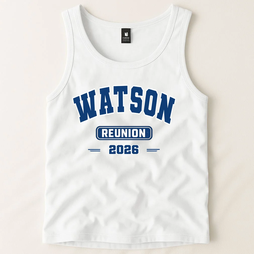Personalized Family Reunion Last Name and Year Tank Top - Front 1