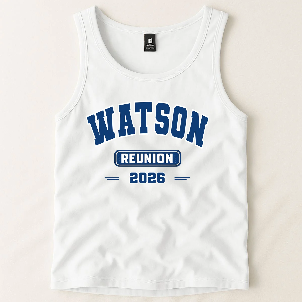 Personalized Family Reunion Last Name and Year Tank Top - Front 1