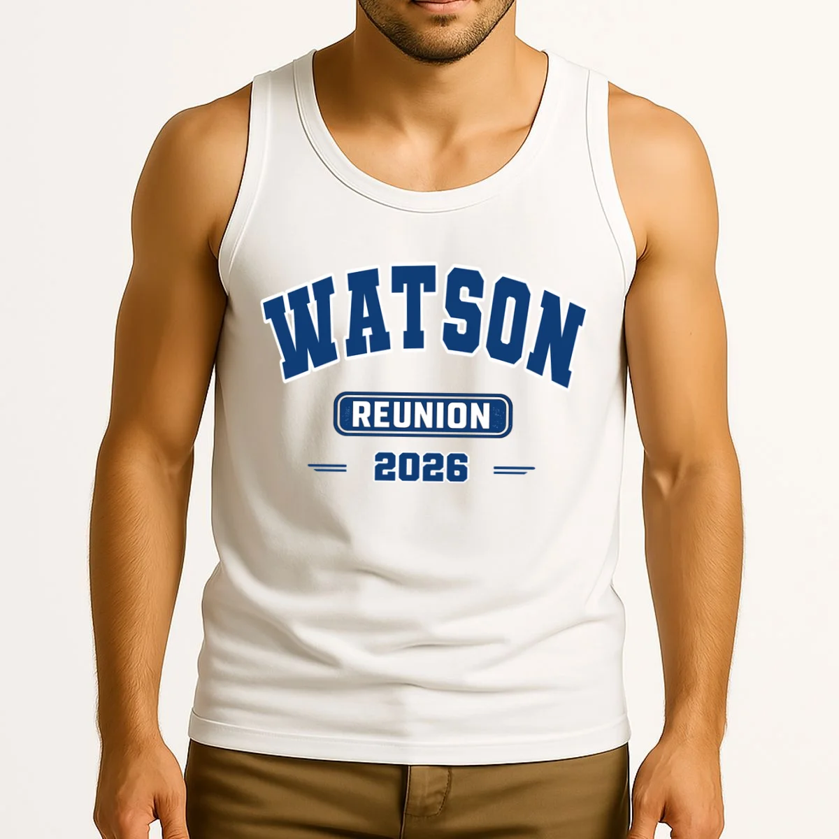 Personalized Family Reunion Last Name and Year Tank Top - Front 2