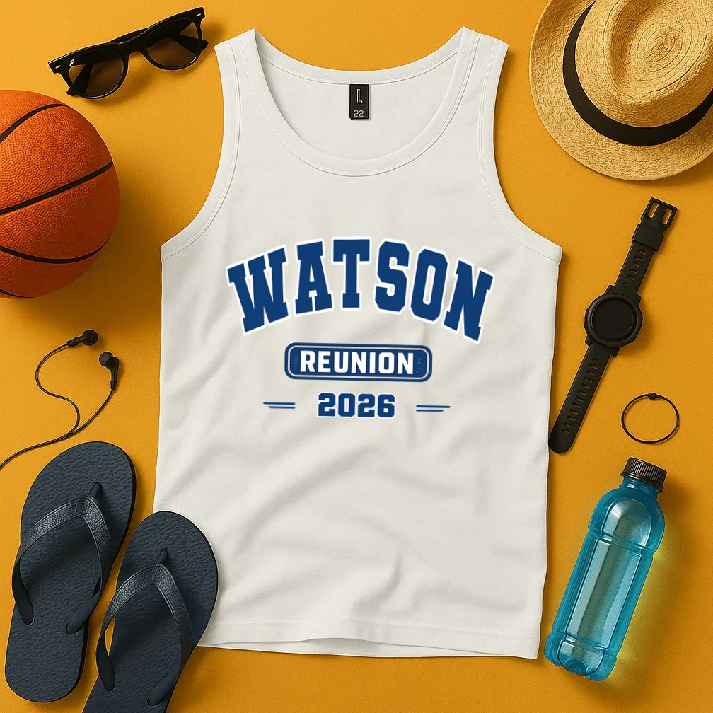 Personalized Family Reunion Last Name and Year Tank Top - Front 3