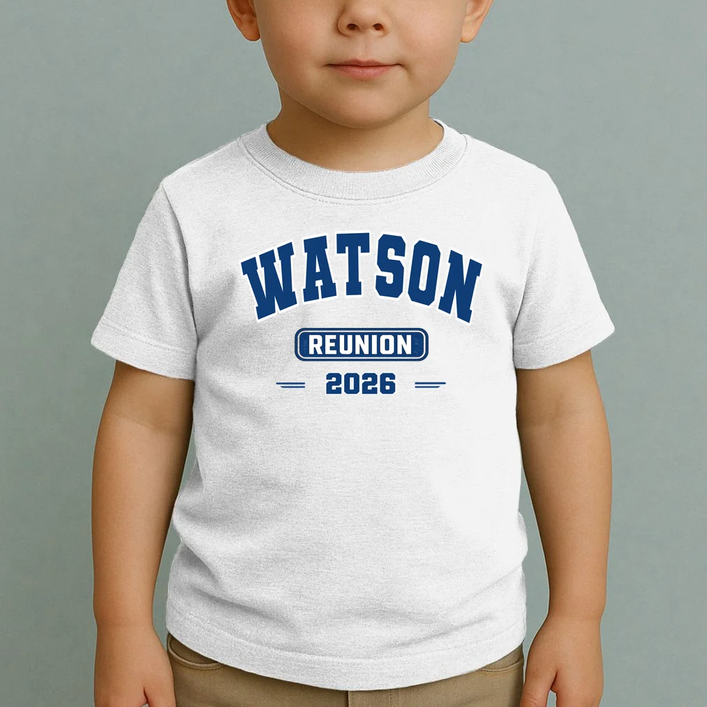 Personalized Family Reunion Last Name and Year Toddler T-Shirt - Front 1