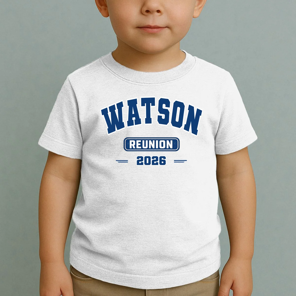 Personalized Family Reunion Last Name and Year Toddler T-Shirt - Front 1