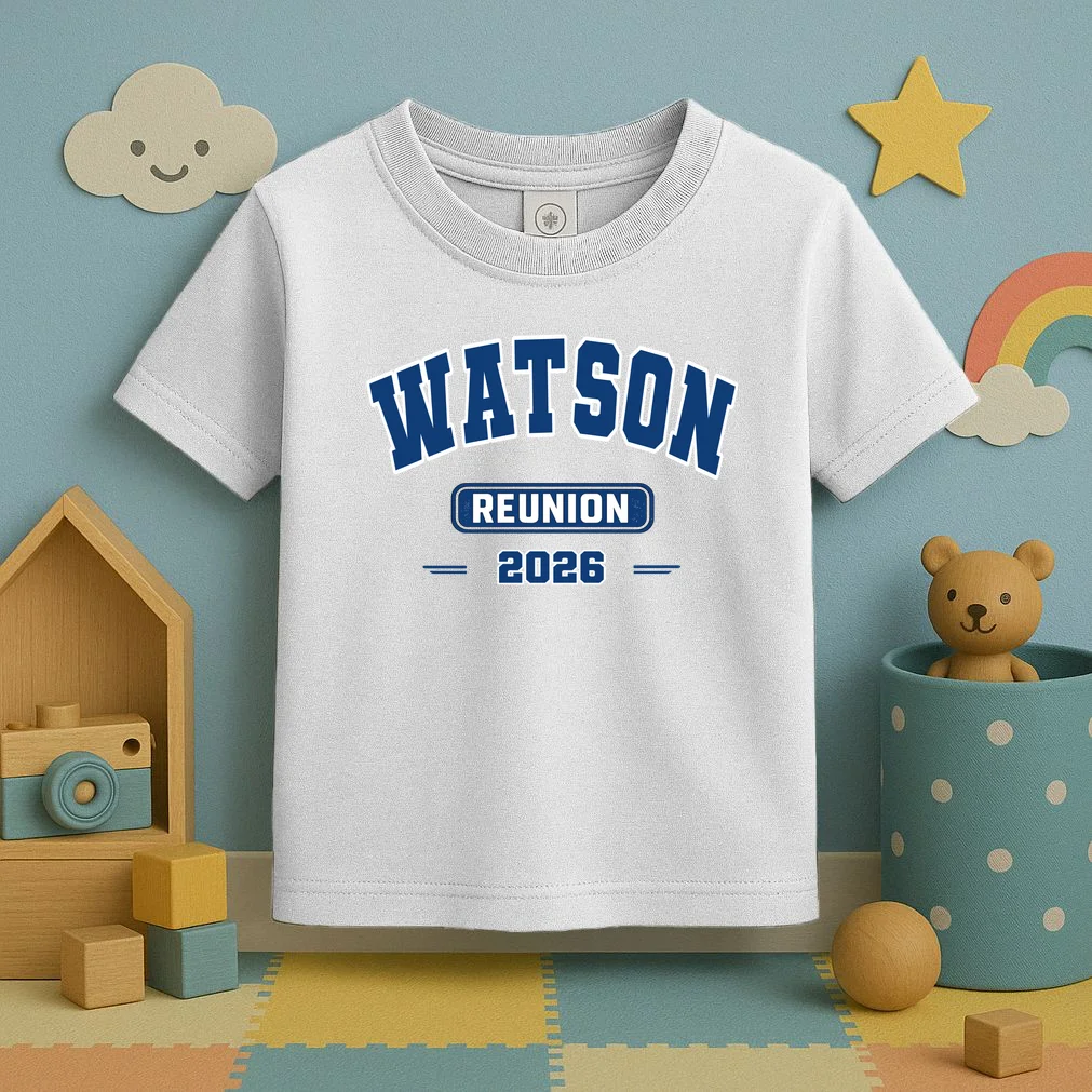 Personalized Family Reunion Last Name and Year Toddler T-Shirt - Front 2