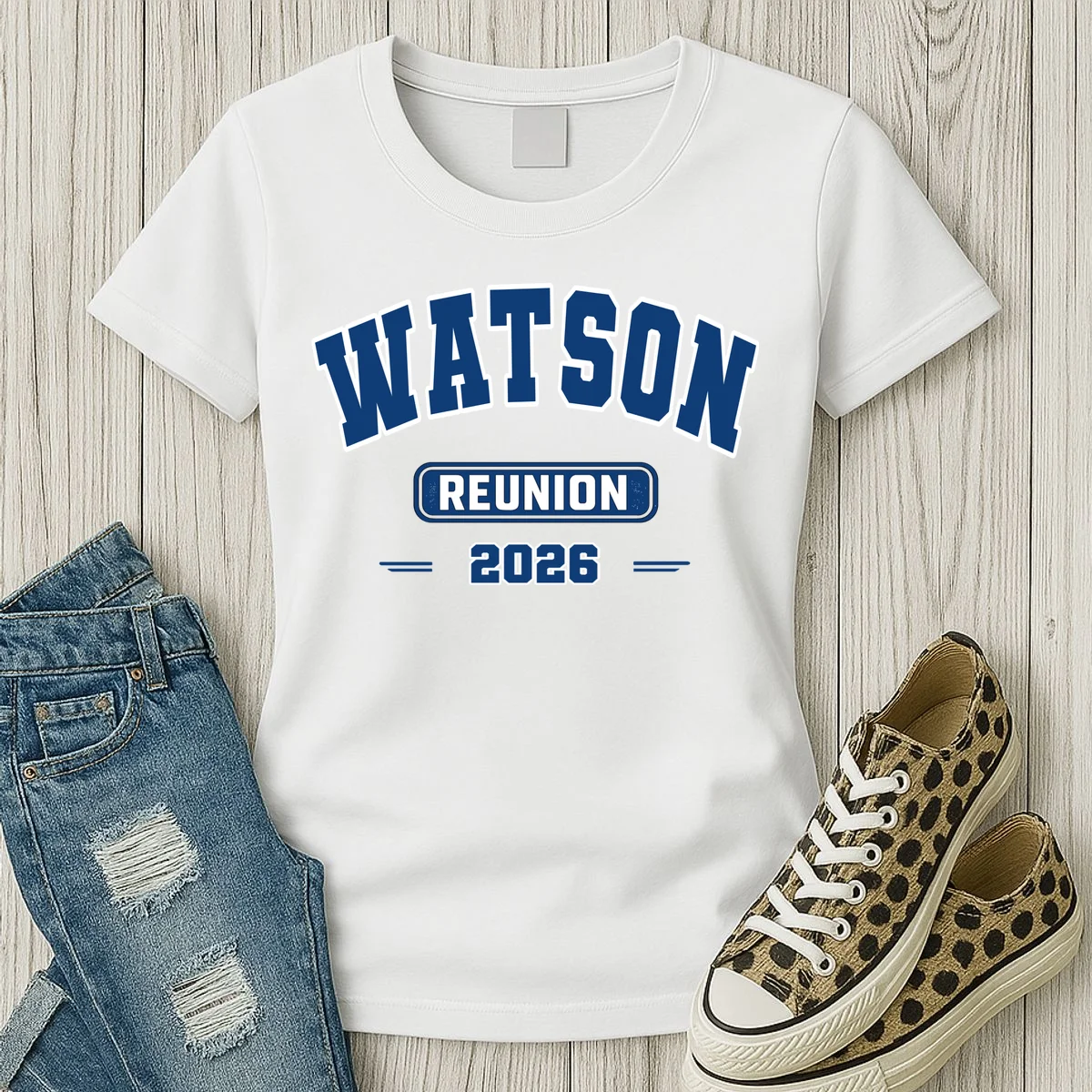 Personalized Family Reunion Last Name and Year Women's T-Shirt - Front 2