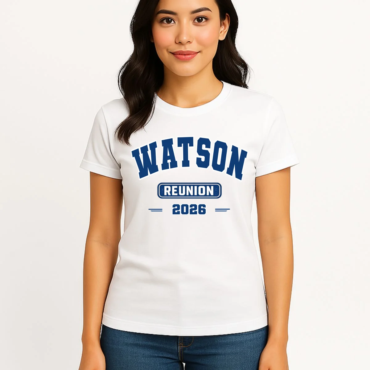Personalized Family Reunion Last Name and Year Women's T-Shirt - Front 3