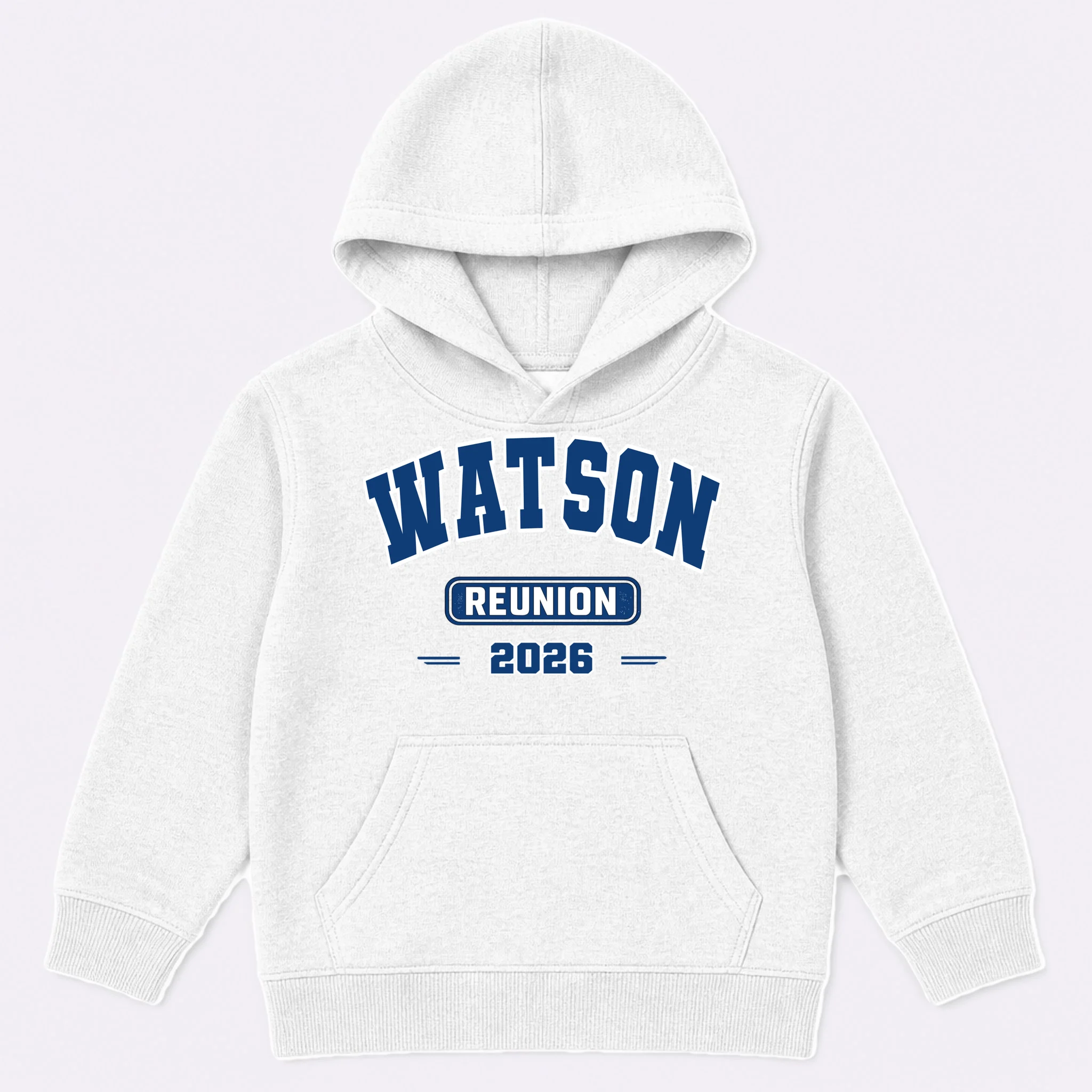 Personalized Family Reunion Last Name and Year Kids Hoodie - Front
