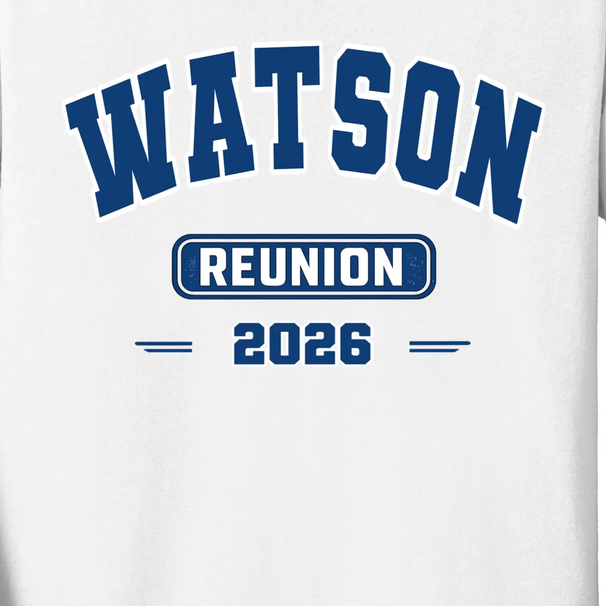Personalized Family Reunion Last Name and Year Kids Long Sleeve Shirt - Front - Close-up