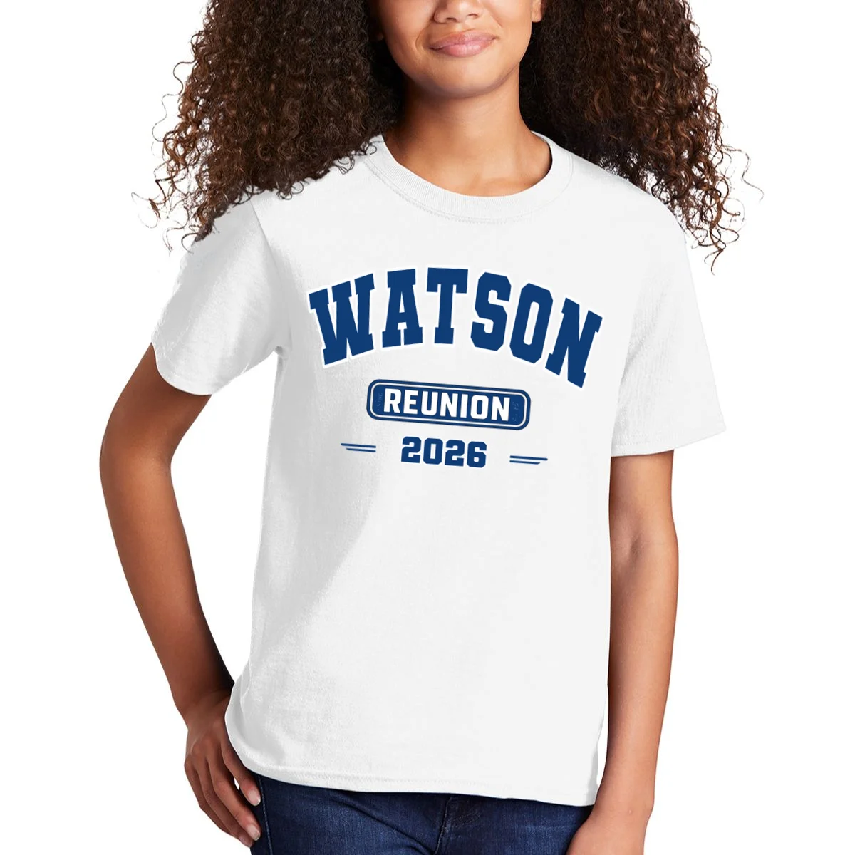 Personalized Family Reunion Last Name and Year Kids T-Shirt - Front 1