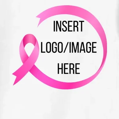 Pink Ribbon Breast Cancer Awareness Company Logo Custom Men's Button Up - Front - Close-up