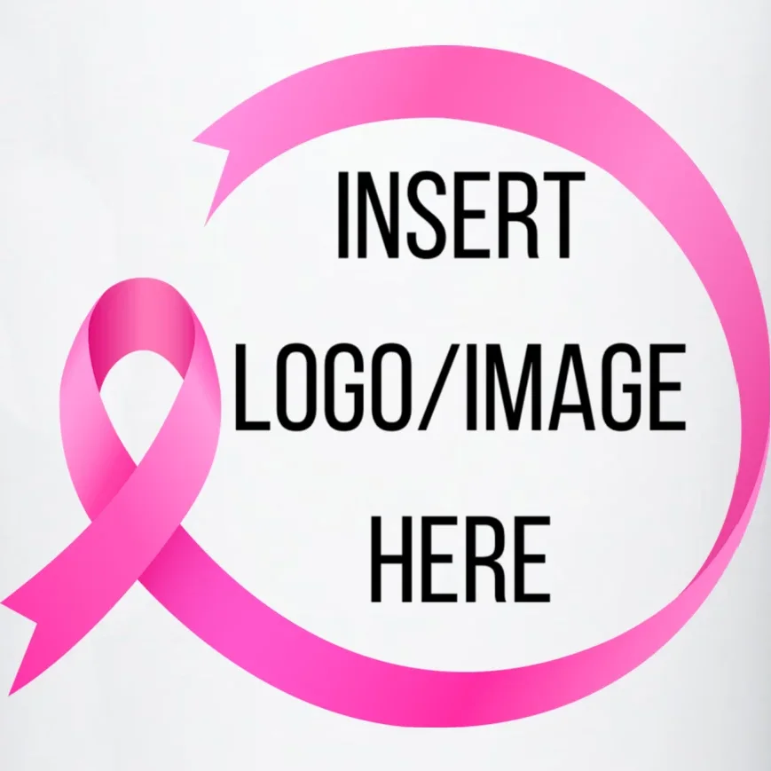 Pink Ribbon Breast Cancer Awareness Company Logo Custom 20oz Tumbler - Front - Close-up