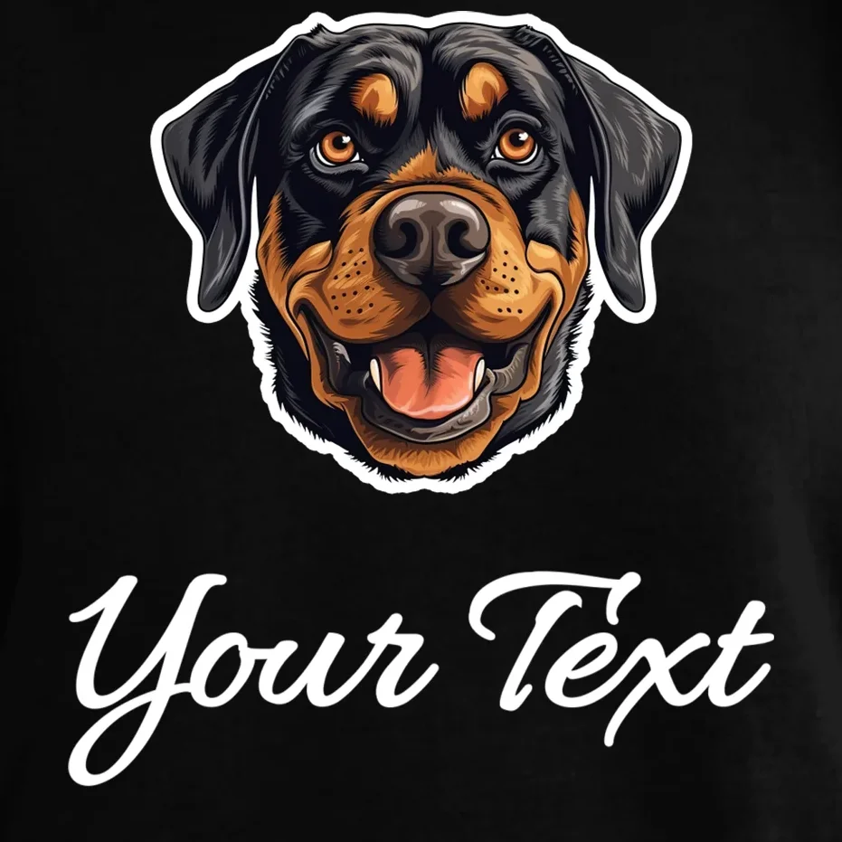 Personalized Rottweiler Pet Lover Custom Text Comfort Colors Unisex T-Shirt - Front - Close-up