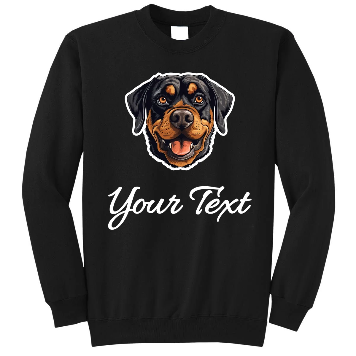 Personalized Rottweiler Pet Lover Custom Text Sweatshirt - Front