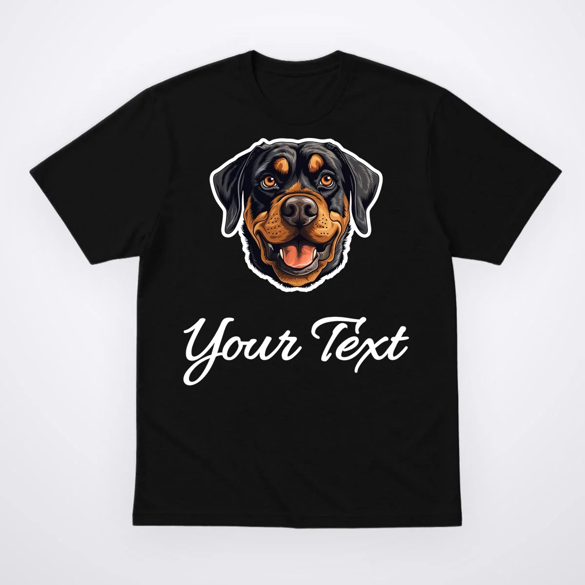 Personalized Rottweiler Pet Lover Custom Text Men's T-Shirt - Front
