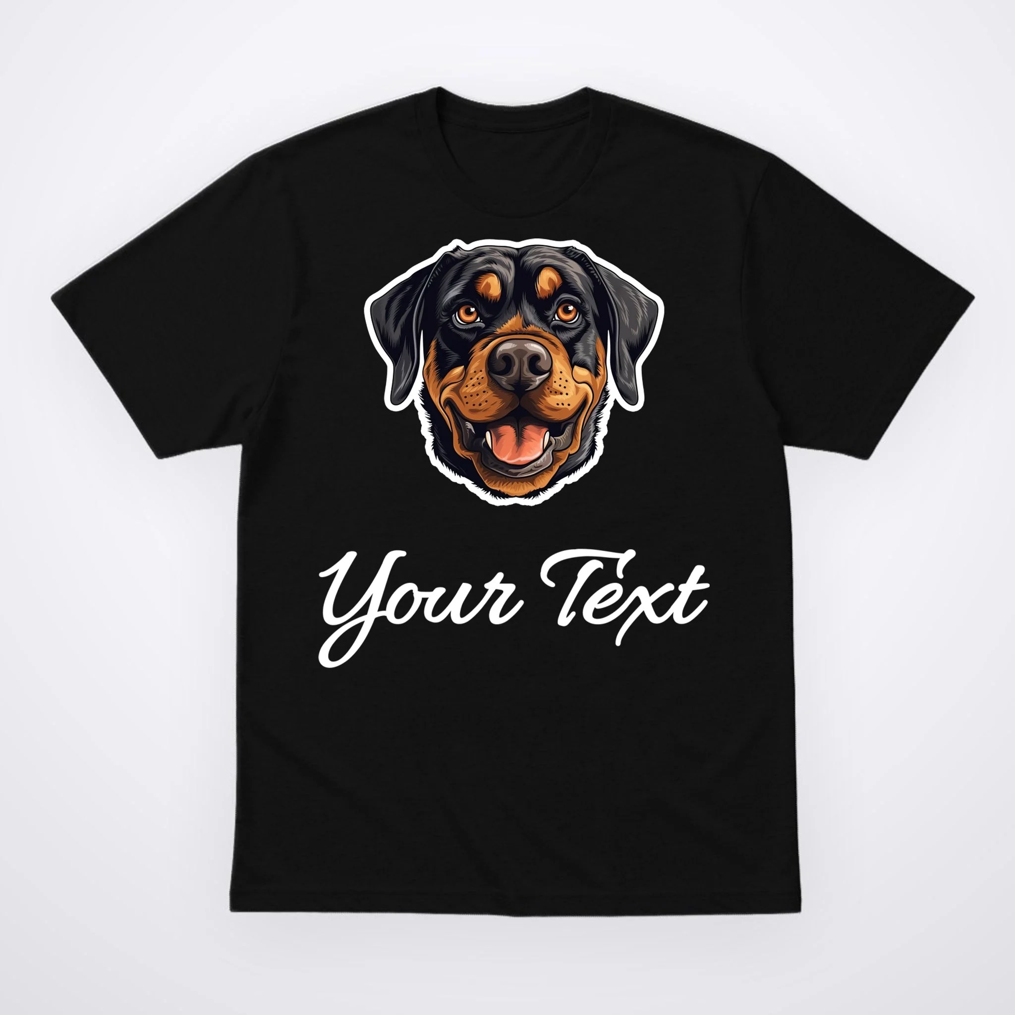 Personalized Rottweiler Pet Lover Custom Text Men's T-Shirt - Front