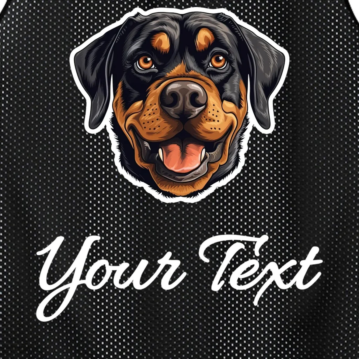 Personalized Rottweiler Pet Lover Custom Text Men's Basketball Jersey - Front - Close-up