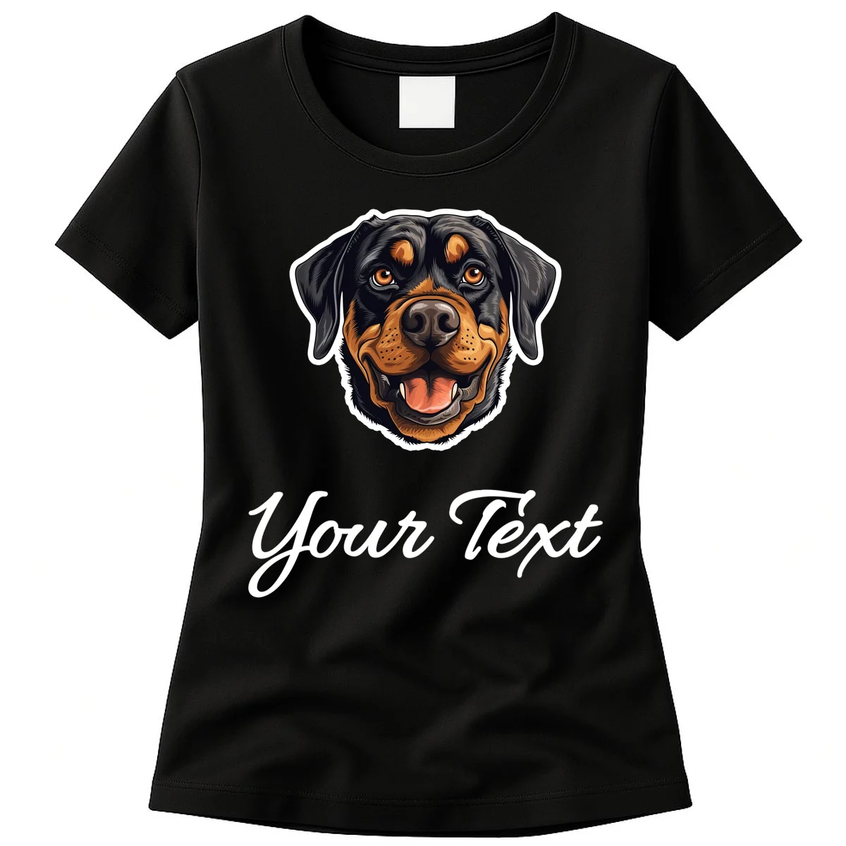 Personalized Rottweiler Pet Lover Custom Text Women's T-Shirt - Front