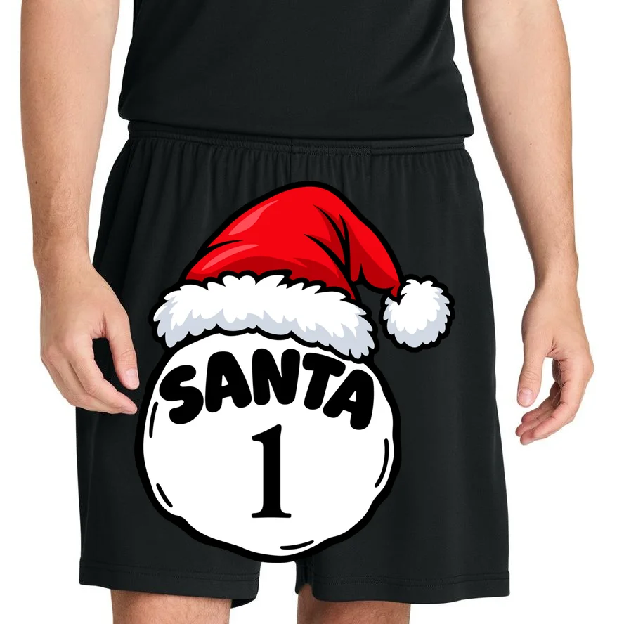 Personalized Santa Christmas Shirt – Custom Number Design Men's Shorts - Front 1