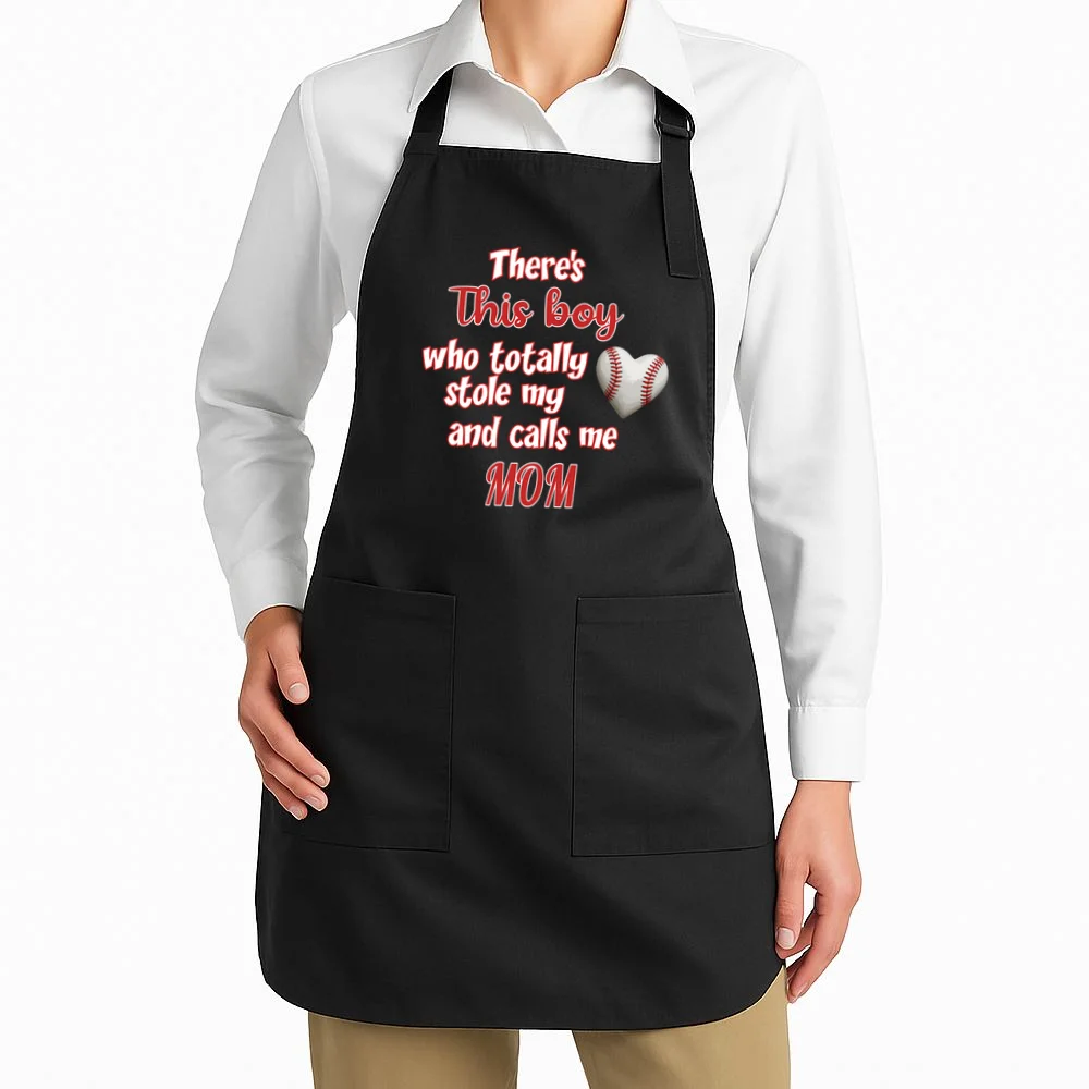 Personalized Sports Design – Custom Name Multi-Sport Love Graphic Apron - Front 1