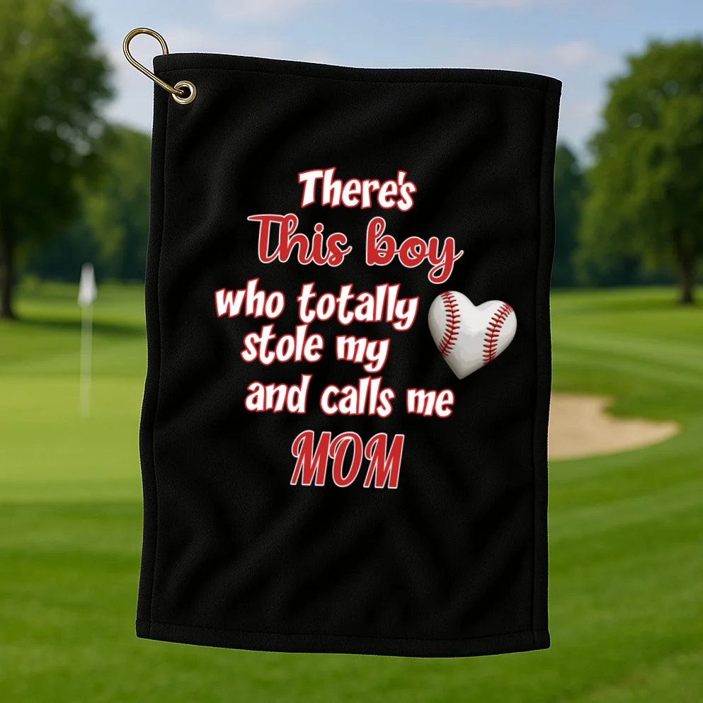 Personalized Sports Design – Custom Name Multi-Sport Love Graphic Golf Towel - Front 1