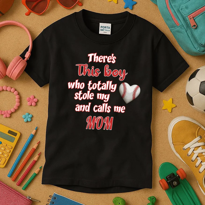 Personalized Sports Design – Custom Name Multi-Sport Love Graphic Kids T-Shirt - Front 2