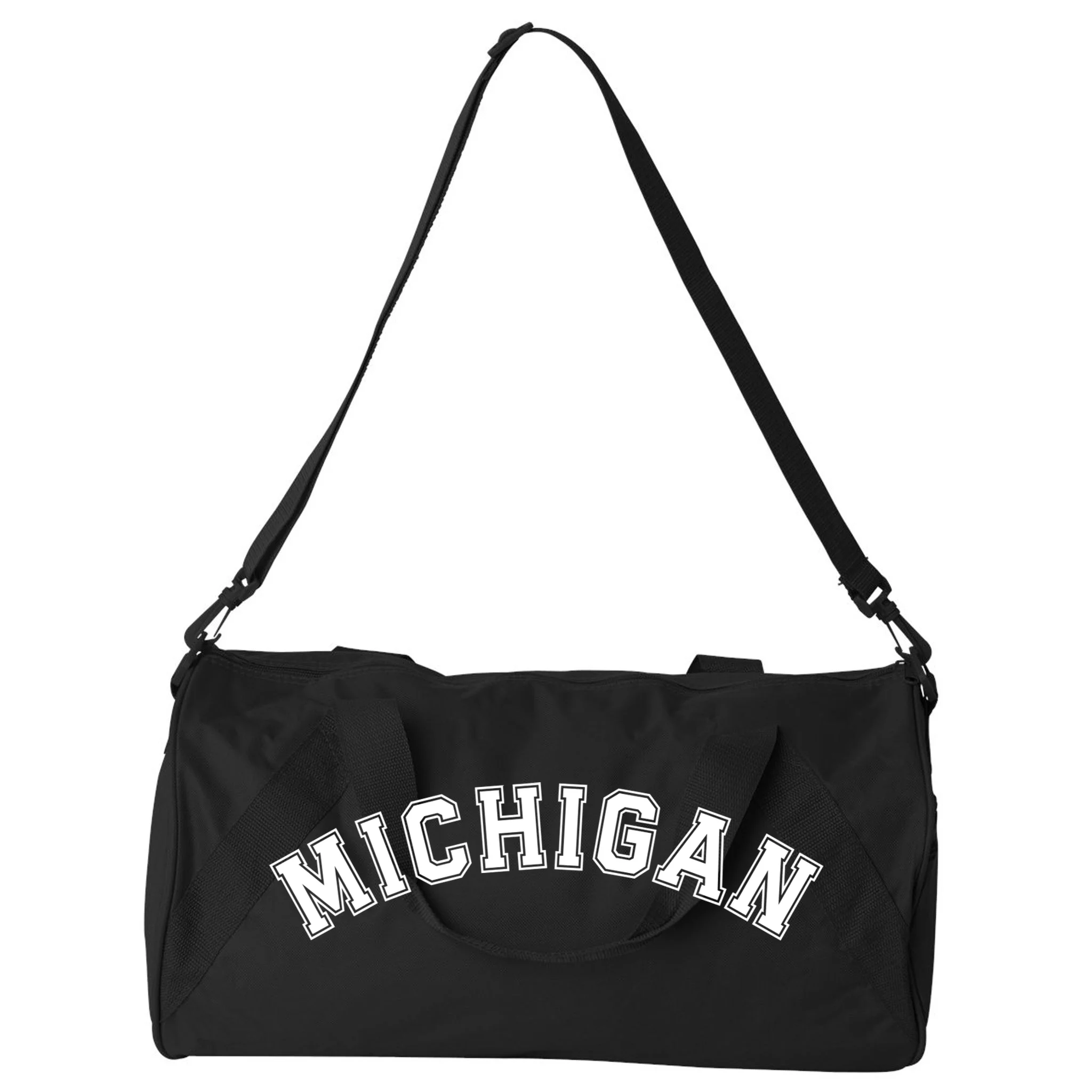 Personalize Sports Team City Name College Arch Custom Text Duffel Bag - Front
