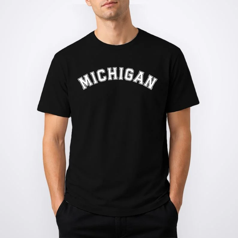 Personalize Sports Team City Name College Arch Custom Text T-Shirt - Front 1