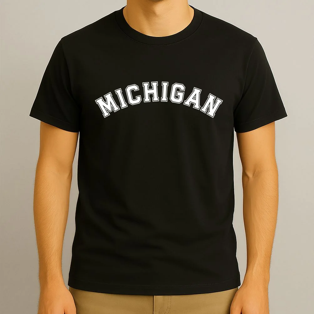 Personalize Sports Team City Name College Arch Custom Text T-Shirt - Front 3