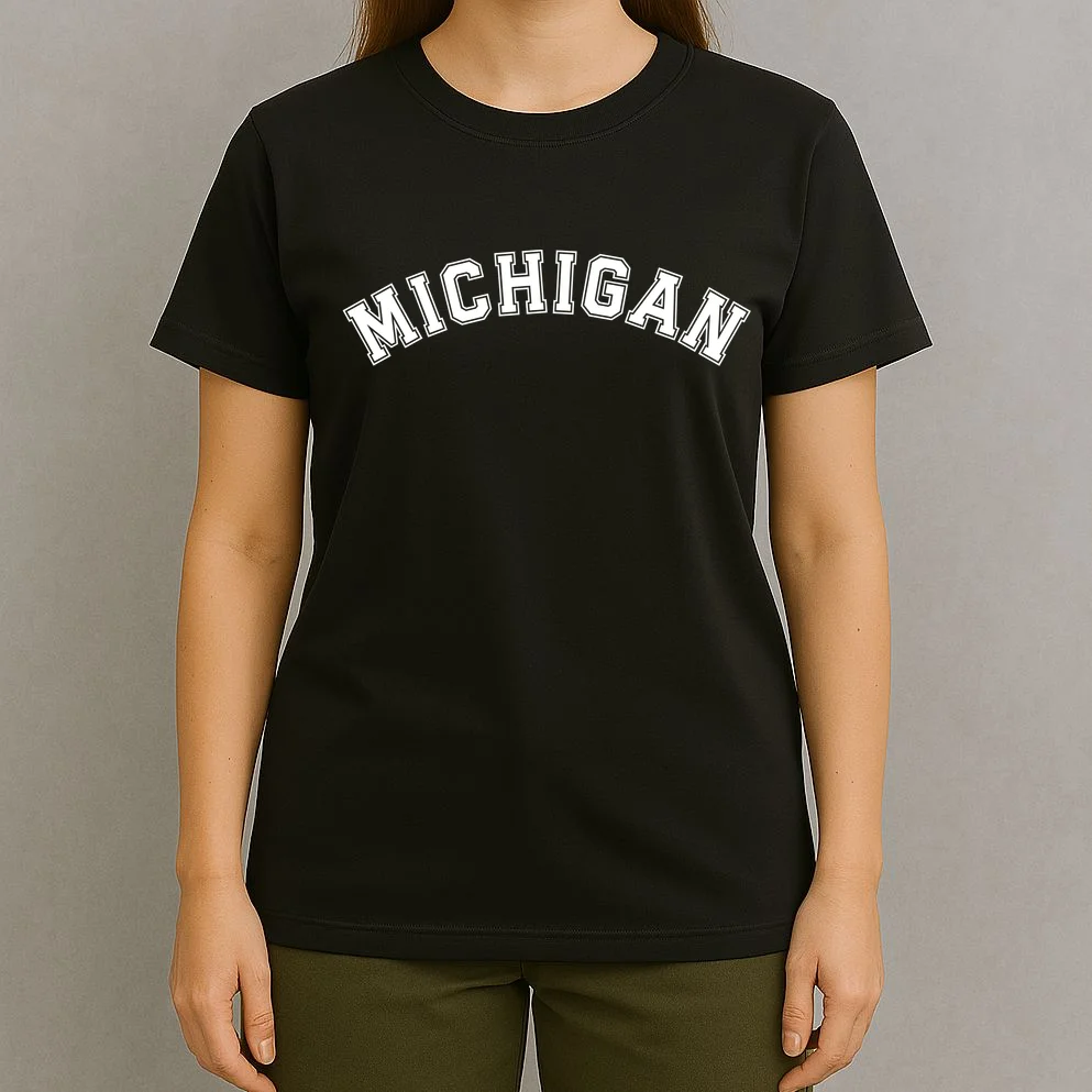 Personalize Sports Team City Name College Arch Custom Text T-Shirt - Front 4