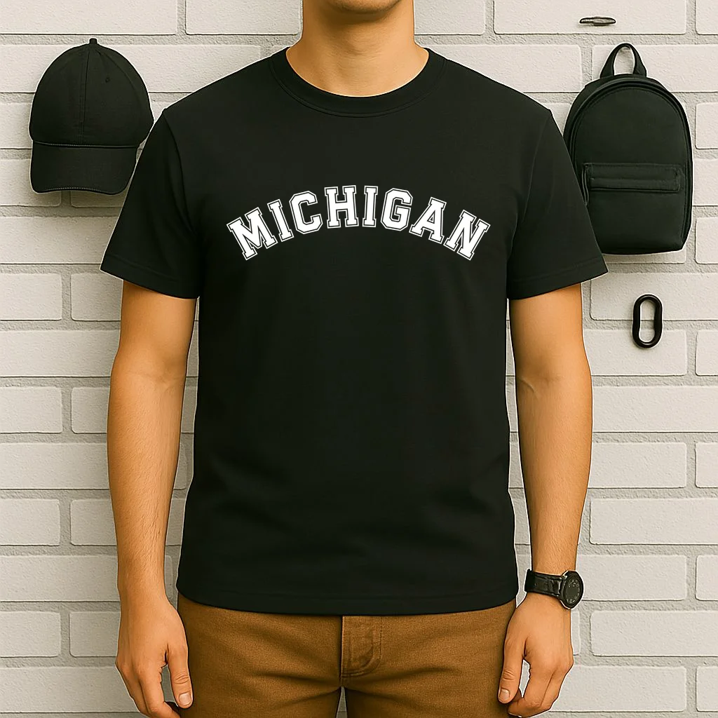 Personalize Sports Team City Name College Arch Custom Text T-Shirt - Front 6