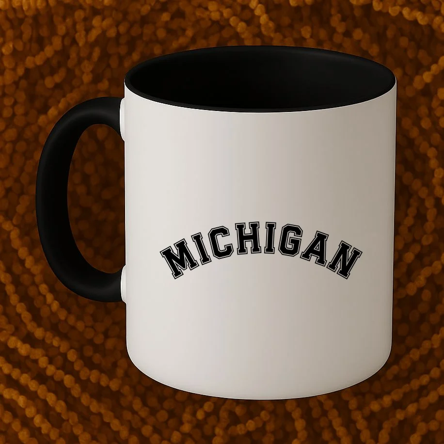 Personalize Sports Team City Name College Arch Custom Text Coffee Mug - Front 1