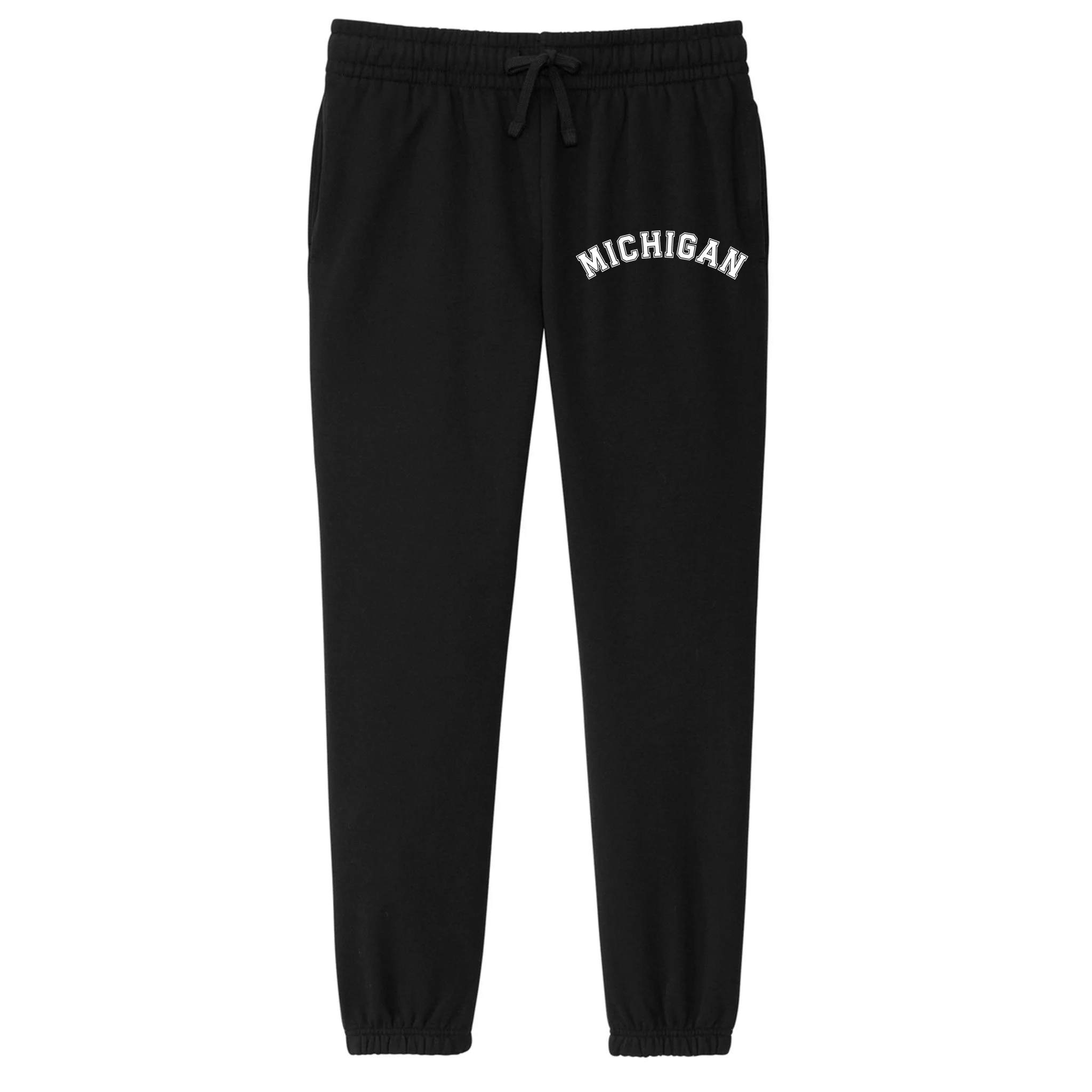 Personalize Sports Team City Name College Arch Custom Text Women's Fleece Sweatpants - Front