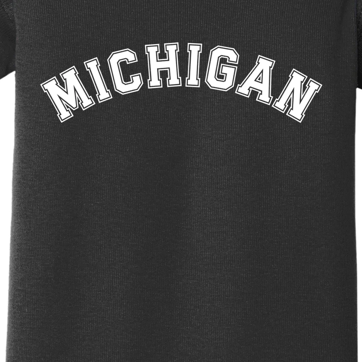 Personalize Sports Team City Name College Arch Custom Text Baby Bodysuit - Front - Close-up