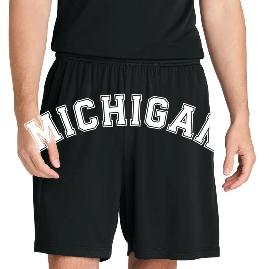 Personalize Sports Team City Name College Arch Custom Text Men's Shorts - Front 1