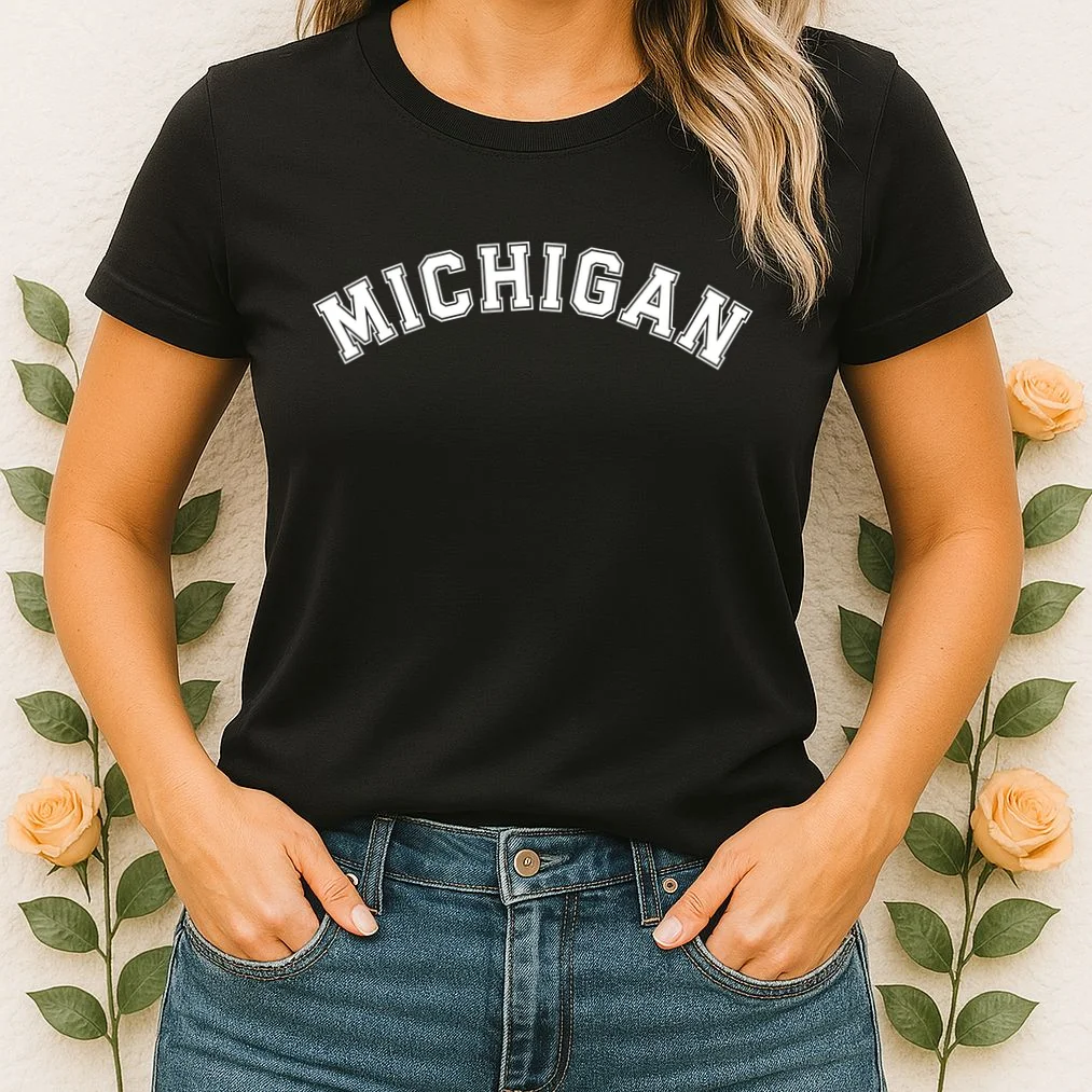 Personalize Sports Team City Name College Arch Custom Text Women's T-Shirt - Front 1