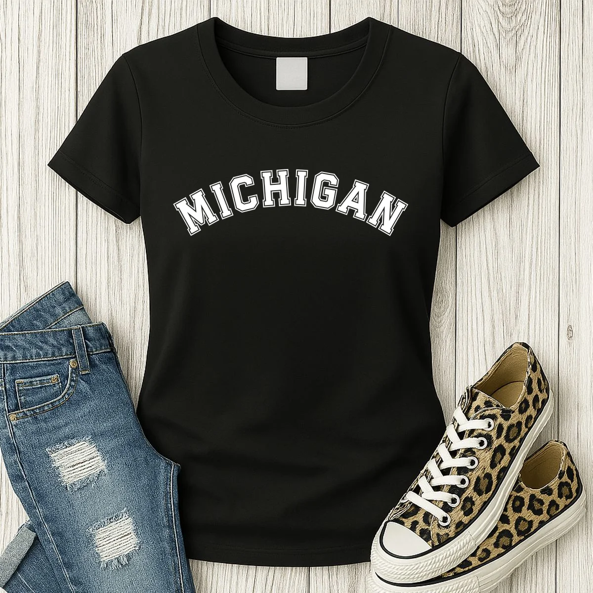 Personalize Sports Team City Name College Arch Custom Text Women's T-Shirt - Front 2