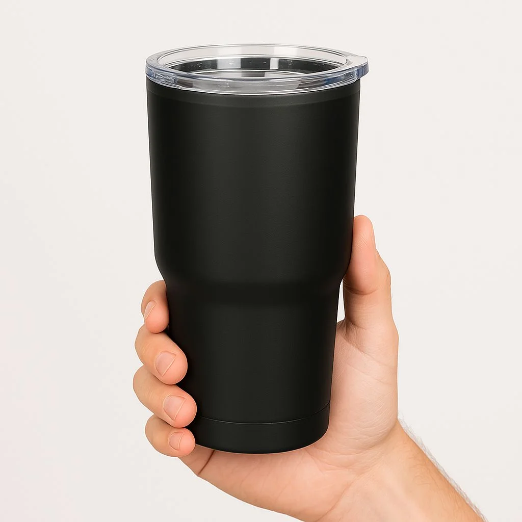 Personalized Tropical Bachelor Trip 20oz Tumbler - Custom Faces & Destination - Front 1